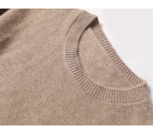 Áo T-shirt len cashmere dài tay cổ tròn - NU9564