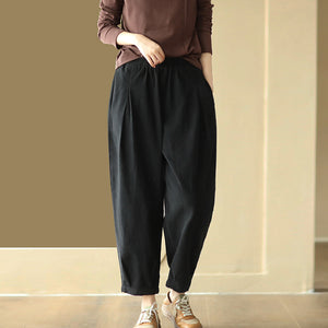 Quần baggy lưng thun ống côn xếp ly - NU9719