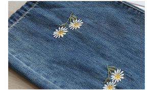 Quần baggy denim thêu hoa - Q296