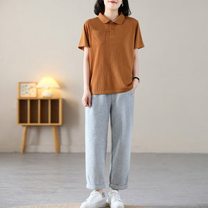 Áo T-shirt ngắn tay cổ pipi một túi nhỏ - NU8747