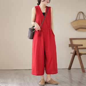 Quần BAGGY yếm một màu eo thắt dây - NU3204