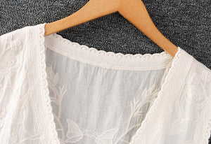 Áo sơ mi gile linen sát nách cổ V - NU10292