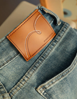 Quần baggy denim ống đứng hai túi ngang - NU9744