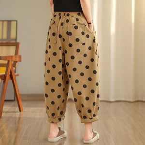 Quần baggy lưng thun chấm bi cạp cao - NU9783
