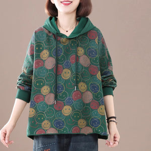 Áo hoodies dài tay in mặt cười - NU9158