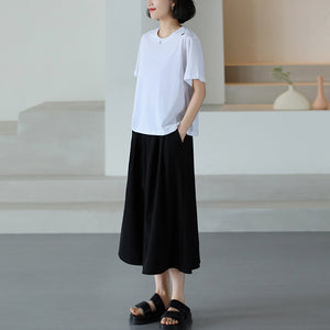 Áo T-shirt ngắn tay cổ tròn thêu chú cón nhỏ - NU10083