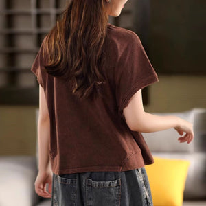 Áo T-shirt sát nách cổ tròn một túi nhỏ - A826