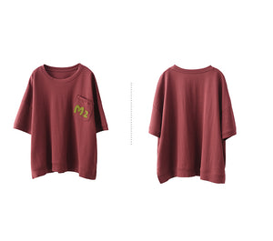 Áo T-shirt ngắn tay cổ tròn một túi Mz - NU9930