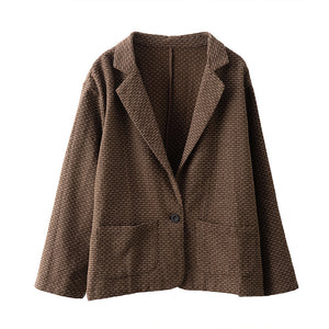 Áo khoác blazer linen dài tay kiểu móc light - NU9211
