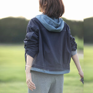 Áo khoác denim có mũ - A1055