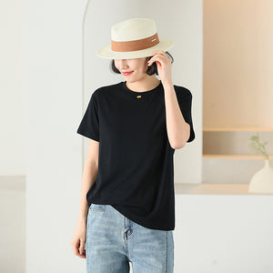Áo T-shirt ngắn tay cổ tròn một màu - NU00002