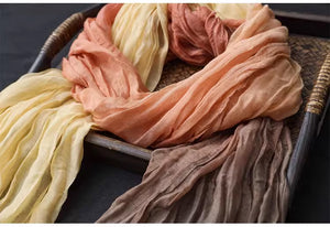 Khăn quàng linen nhuộm gradient retro - NU9286