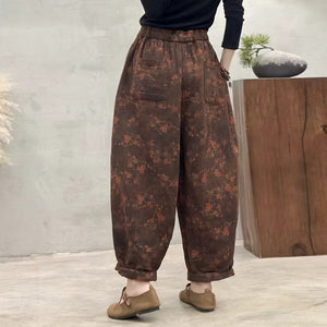 Quần baggy hoa lá retro - Q292