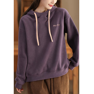Áo hoodies nỉ dài tay thêu chữ minmin - NU9483
