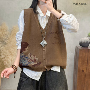 Áo len gile cổ V - A1034