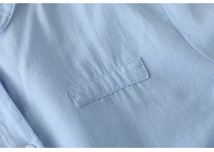 Áo sơ mi ngắn tay cổ đức vạt xẻ V - NU10428
