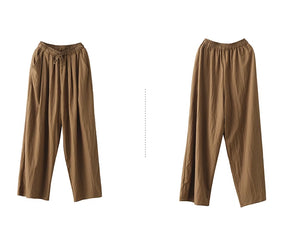 Quần baggy lưng thun dây rút ống rộng hai túi chéo - NU9152