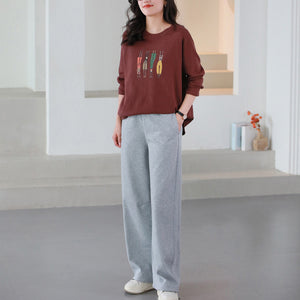 Áo T-shirt dài tay in hình - A1045