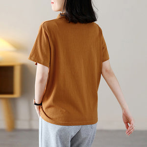 Áo T-shirt ngắn tay cổ pipi một túi nhỏ - NU8747