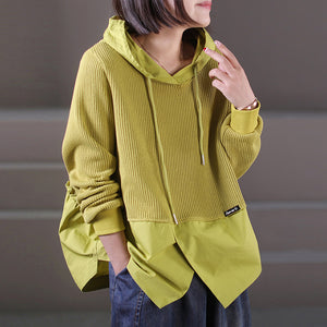 Áo hoodies len dài tay vạt xếp - NU9241