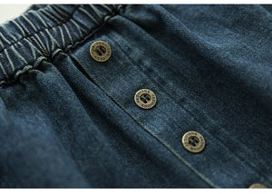 Chân váy denim lưng thun năm khuy - NU9680