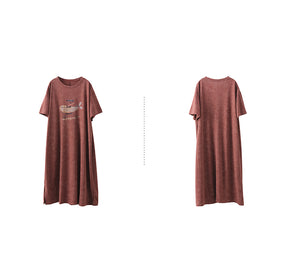 Đầm liền ngắn tay cổ tròn in lái máy bay - NU10520