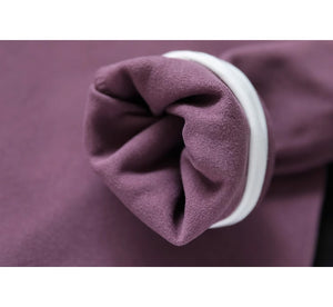 Áo T-shirt nỉ dài tay cổ tròn phối màu đơn sắc - NU9343