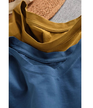 Áo T-shirt sát nách cổ tròn đơn sắc - A822