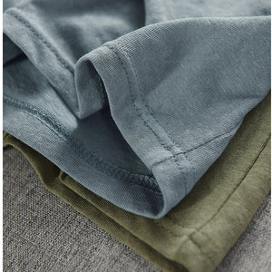 Áo T-shirt ngắn tay cổ tròn thêu chiếc lá - A829