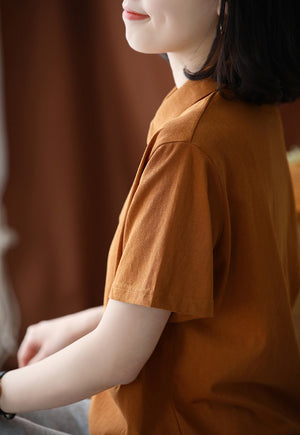 Áo T-shirt ngắn tay cổ pipi một túi nhỏ - NU8747