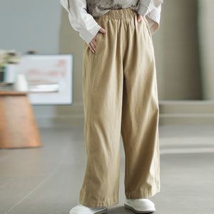 Quần baggy lưng thun ống rộng hai túi chéo - Q077
