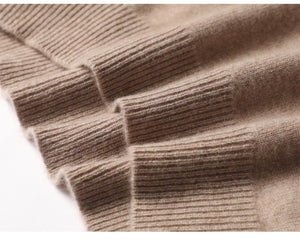 Áo T-shirt len cashmere dài tay cổ tròn - NU9564