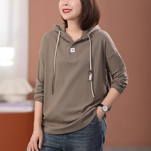 Áo hoodies dài tay khuy cài không túi - NU9168
