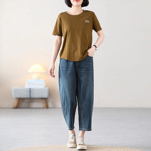 Quần baggy denim retro ống đứng khuy cài - NU8904