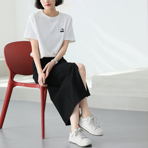 Chân váy retro lưng xẻ tà cạp cao - NU9863