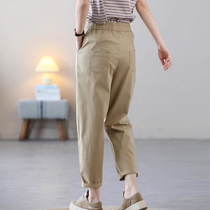 Quần baggy lưng thun dây rút ống đứng hai túi chéo - NU8867