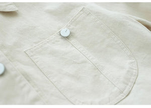Áo khoác denim dài tay cổ đức túi trước bo tròn - NU9181
