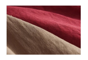 Áo sơ mi linen ngắn tay cổ tròn hai túi vuông vạt xẻ - NU8897
