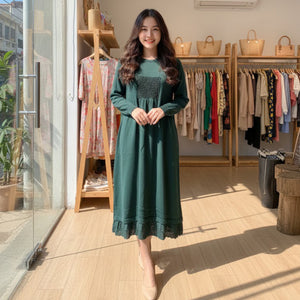 Đầm liền dệt kim dài tay - D125