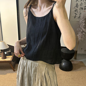 Áo t-shirt linen hai dây sát nách - NU10107