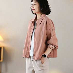 Áo khoác retro dài tay cổ đức khóa kéo - NU9099