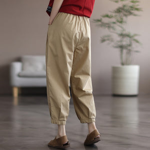 Quần baggy lửng lưng thun dây rút hai túi - Q149