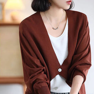 Áo khoác linen cardigan dài tay - A990