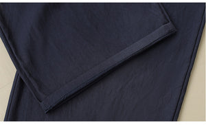 Quần baggy linen lưng thun dây rút ống đứng túi chéo - Q225