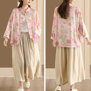 Quần baggy linen lưng thun ống rộng oversize - Q213