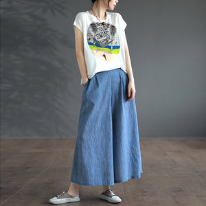 Quần baggy lưng cao ống rộng kiểu gợn sóng - NU8766