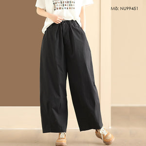 Quần baggy lưng thun khuy cài hai túi chéo - NU9945