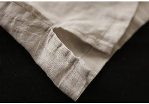 Áo T-shirt linen ngắn tay cổ tròn in phong cảnh - NU8770