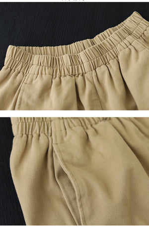 Quần baggy lưng thun ống rộng hai túi chéo - Q077