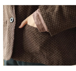 Áo khoác blazer linen dài tay kiểu móc light - NU9211